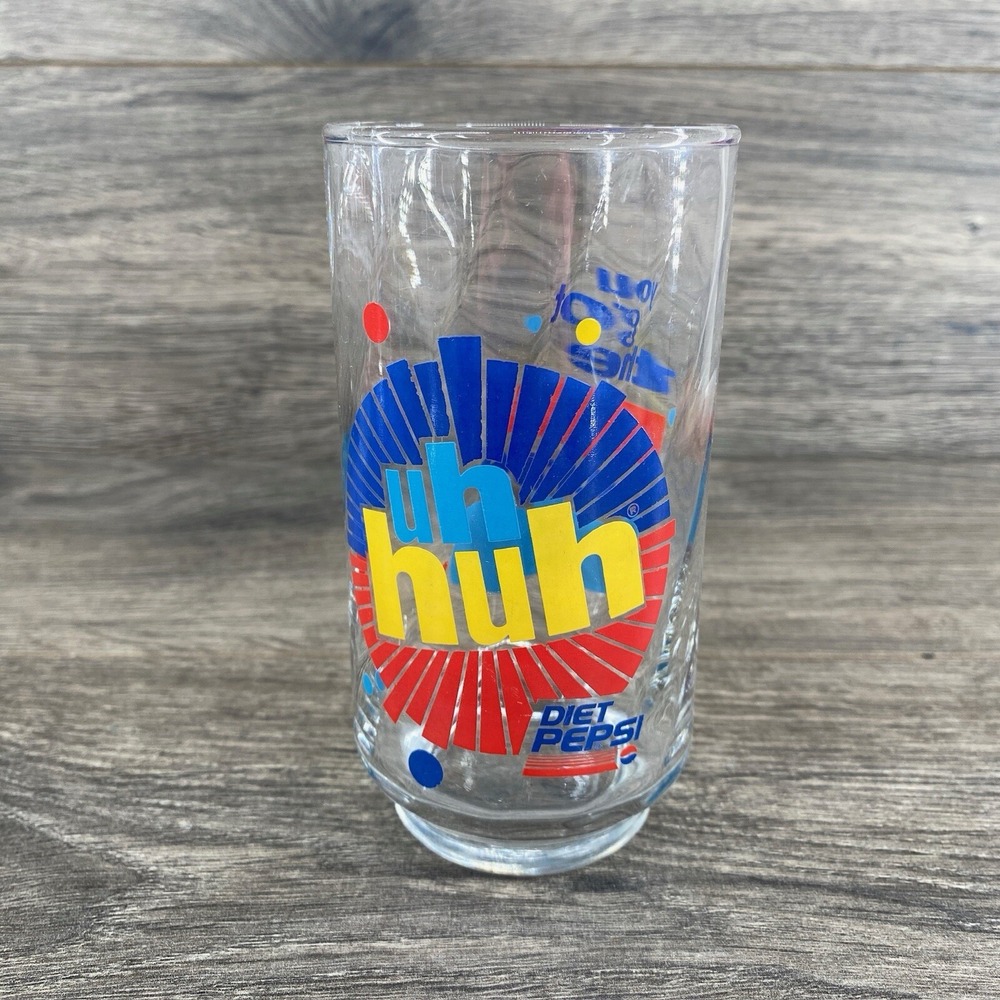 VTG Uh Huh Diet Pepsi Drinking‎ Glass You Got The Right One Baby